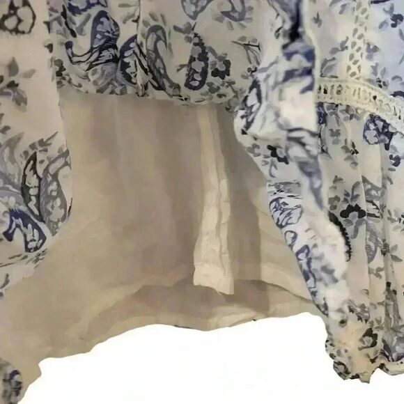 Lucky Women's Ivory & Navy Cotton/Rayon Floral Lined Sundress - Picture 5 of 14